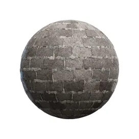 Old grey brick wall